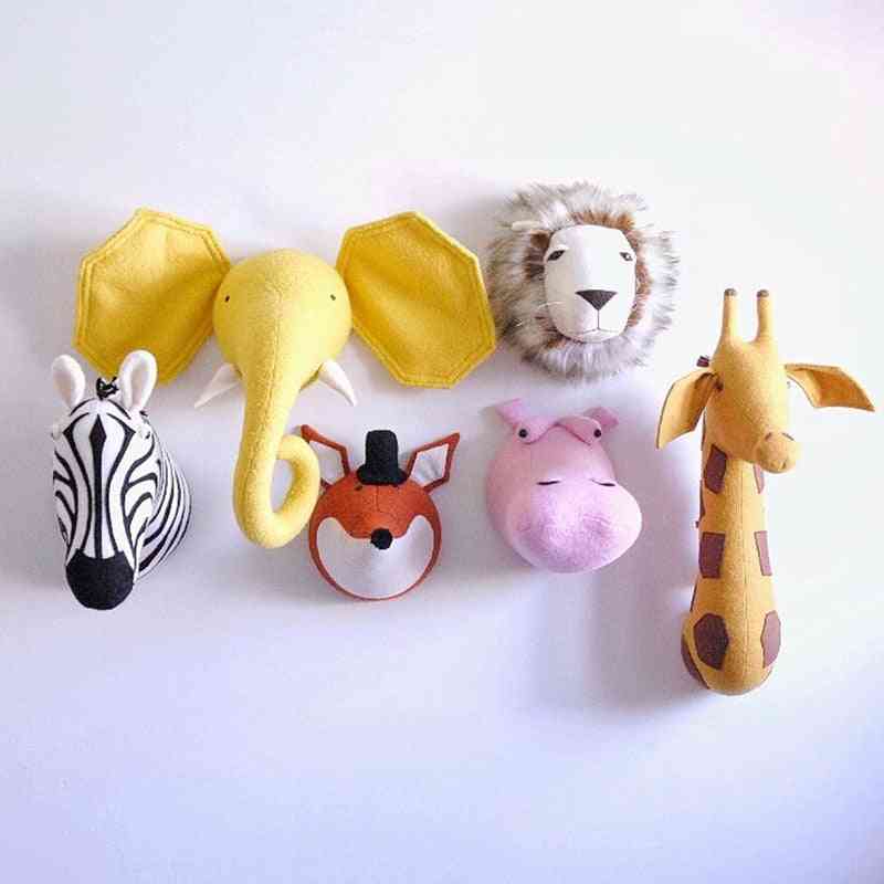 Wall Mount 3d Animal Head, Stuffed For Decoration And Photo Props
