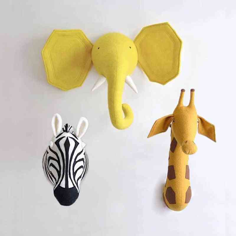Wall Mount 3d Animal Head, Stuffed For Decoration And Photo Props