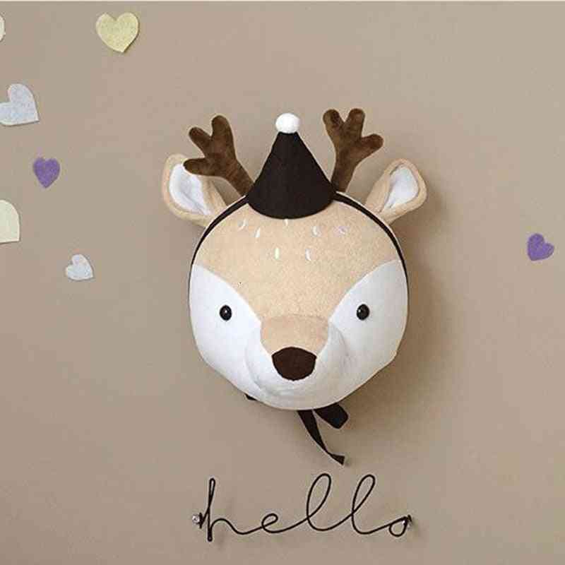 3d Animal Heads-wall Hanging For Nursery, Decor And Photo Props