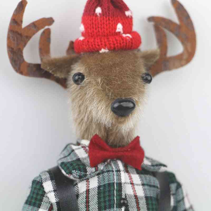 Plišani jelenski pliš od 26 cm, plišane životinje mekani, božićni, ukrasi za lutke od kawaii losova (svijetlo sivi)