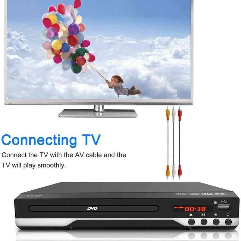 Portable, Compact Multi Region - Dvd/svcd/cd Player With Remote Control For Tv