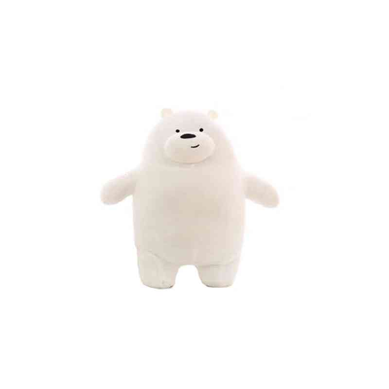 25 cm anime tecknad tre nakna björnar väldigt mjuk plyschdocka - söt stående panda, isbjörn teddy fyllda leksaker dekorationspresenter - 30 cm brun
