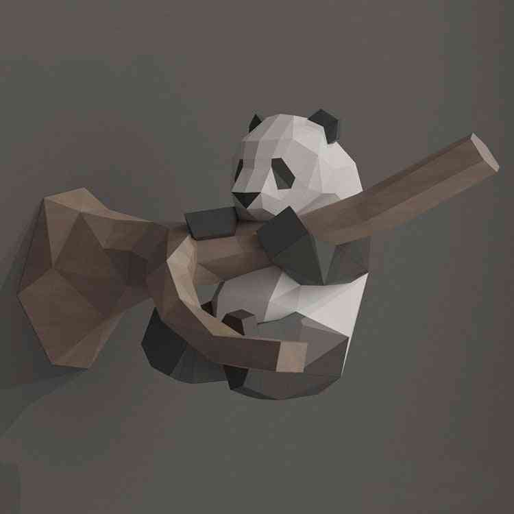 Nyt panda papir 3d materiale manuelt kreativt - legetøj til børn - 1