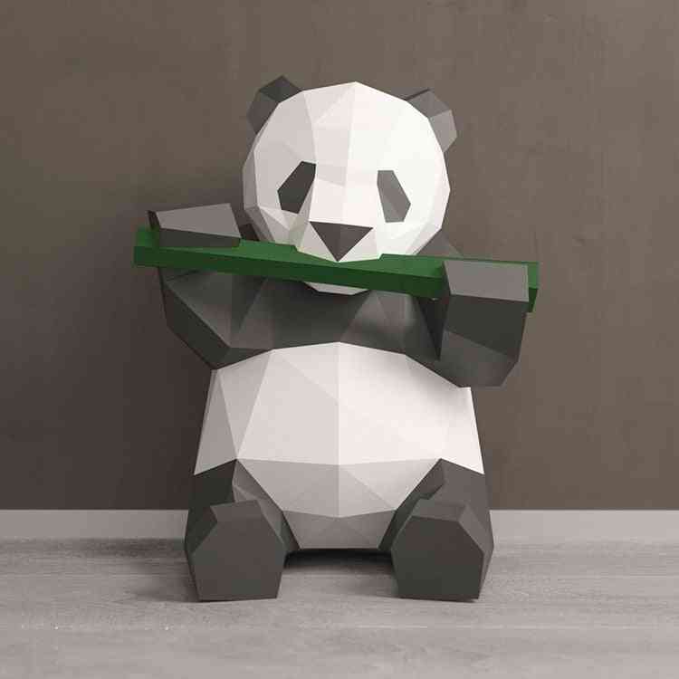 Nyt panda papir 3d materiale manuelt kreativt - legetøj til børn - 1