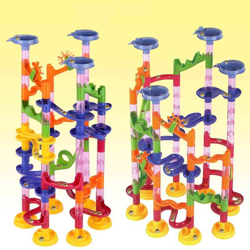 105pcs crianças caminho de mármore pista gravitrax blocos de tubos de brinquedo educacional para crianças (105pcs) -