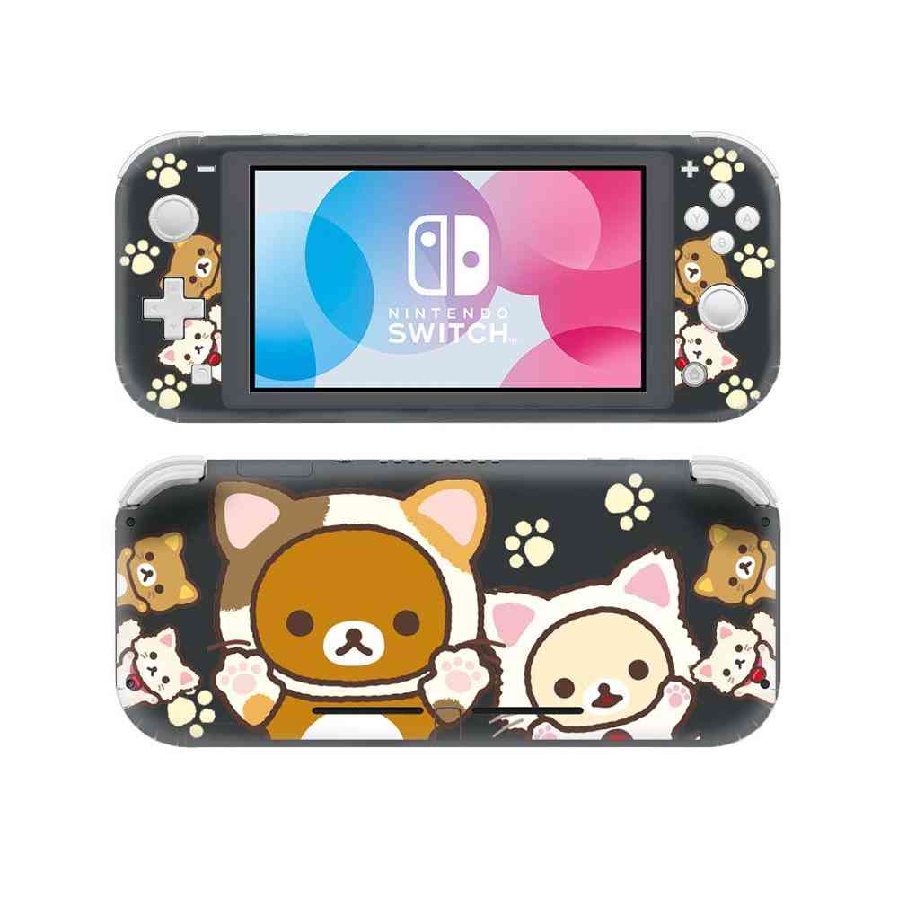Teddy Bear And Paw Printed-vinyl Sticker For Nintendo Switch