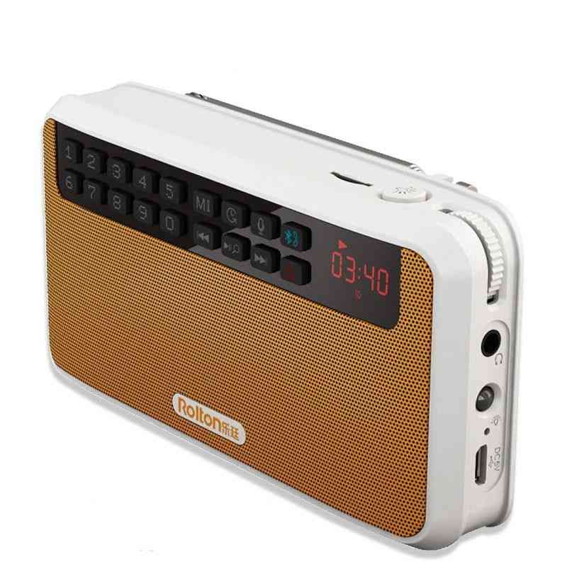 Bluetooth Rechargeable Fm Radio With Built-in Speaker, Amplifier And Flashlight