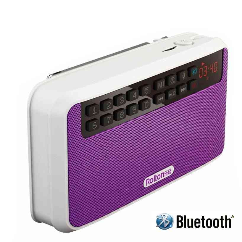 Bluetooth Rechargeable Fm Radio With Built-in Speaker, Amplifier And Flashlight