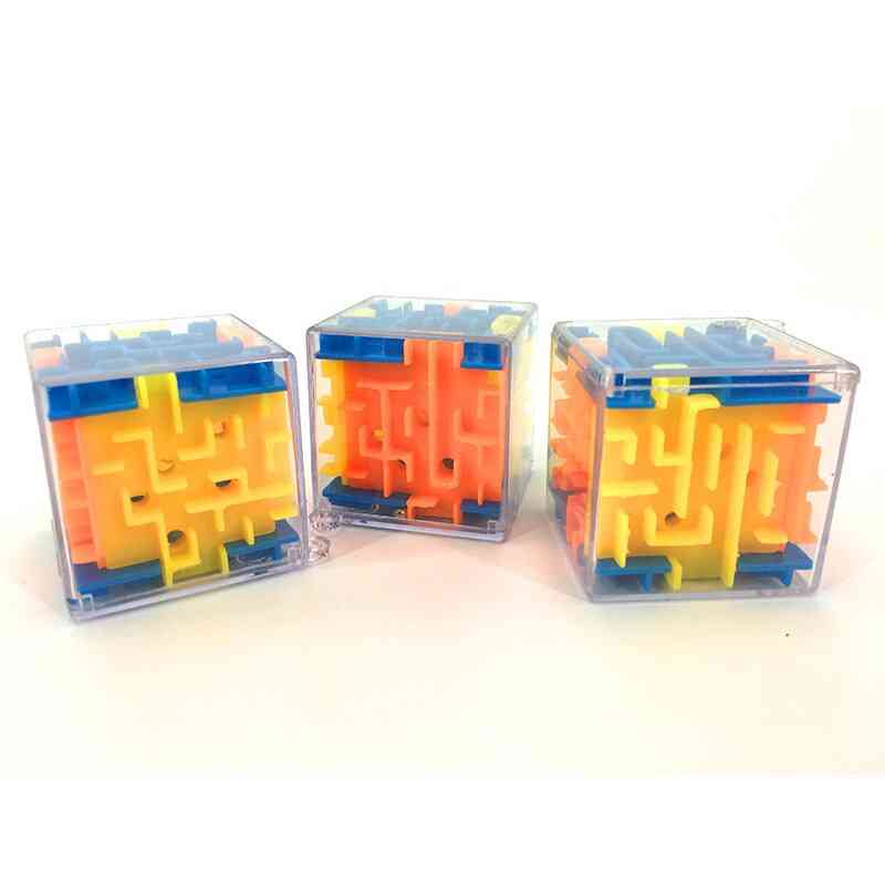 Plast terninger bold mini 3d magi børn magisk labyrint spil puslespil autisme legetøj børn - en