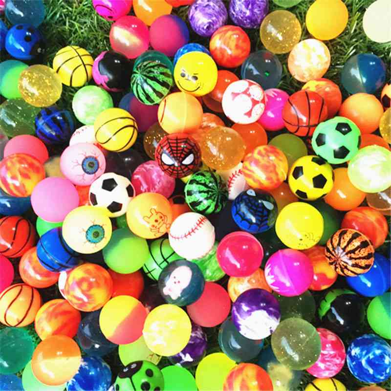 Kinderspeelgoed gemengde stuiterende rubberen ballen - buitenspeelgoed - 10 stuks willekeurige bal