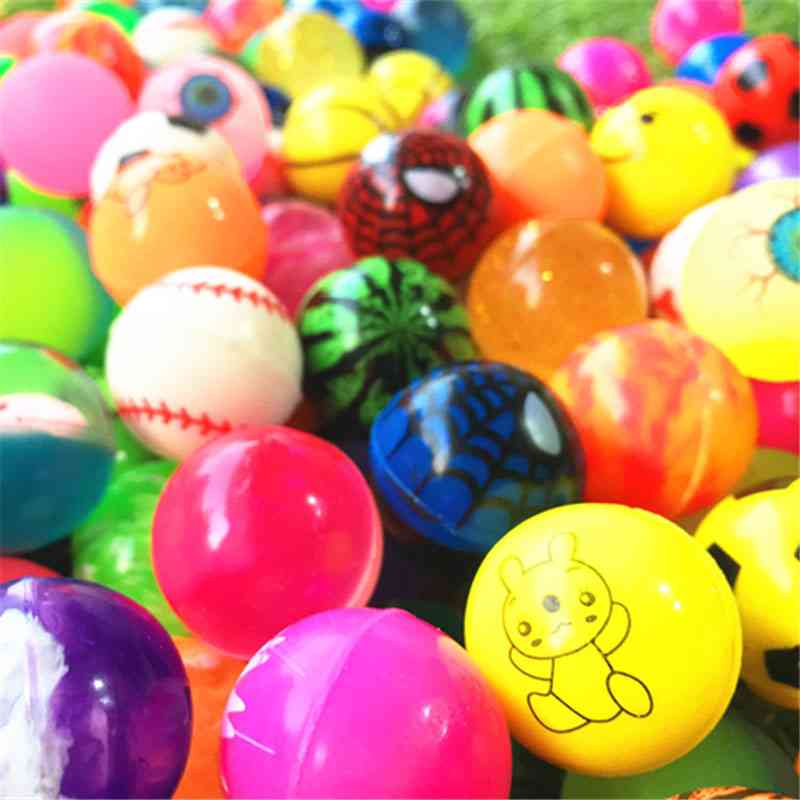 Kinderspeelgoed gemengde stuiterende rubberen ballen - buitenspeelgoed - 10 stuks willekeurige bal