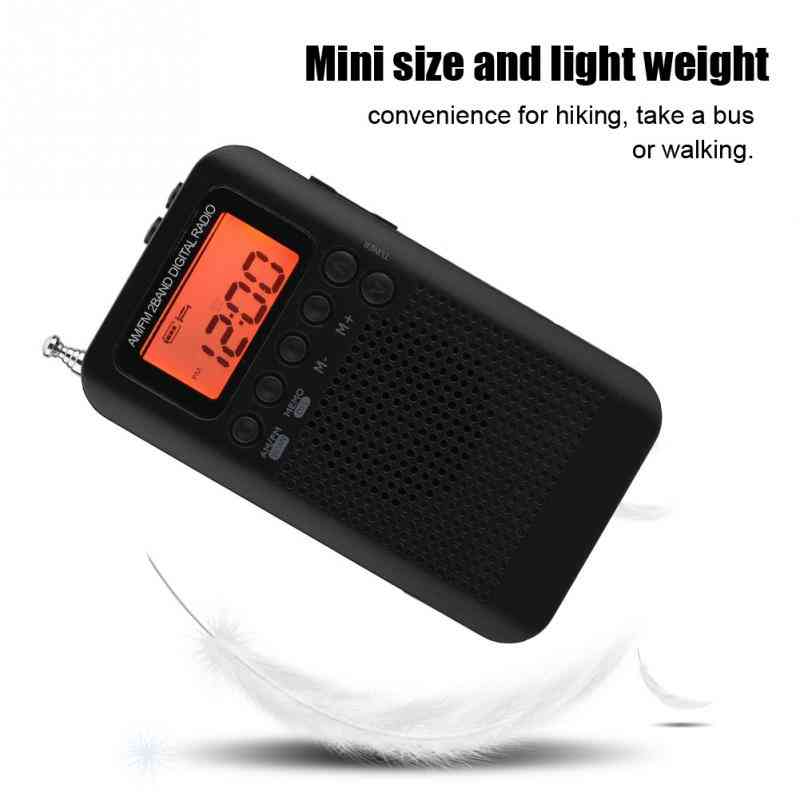Dual Band Am Fm Digital Radio, With  Lcd Display And Arphones