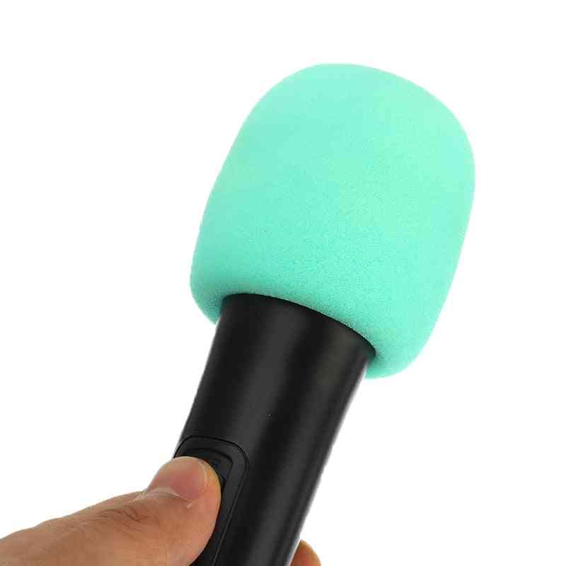 10 Stück mehrfarbige Handkugelform für Mikrofon Windschutzscheibe Schaum Mikrofonabdeckung Karaoke -