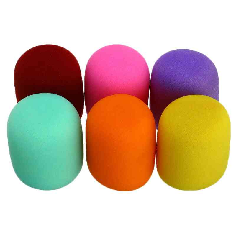 Forma de bola de palco portátil multicolorida de 10 unidades para o windscreen do microfone, espuma, capa de microfone karaokê