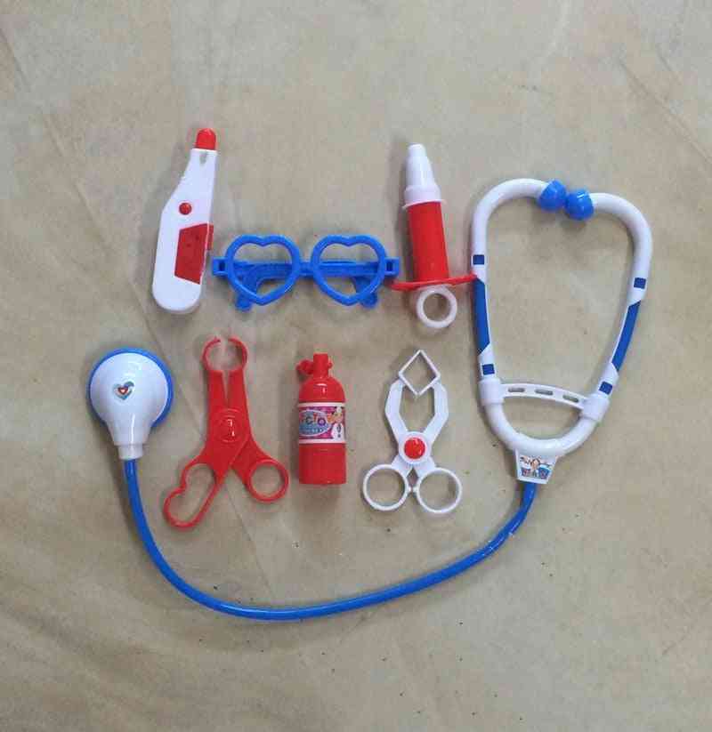 Kit fingir simulação hospital fingir brincar médico jogo definir brinquedos para crianças - cor azul aleatória