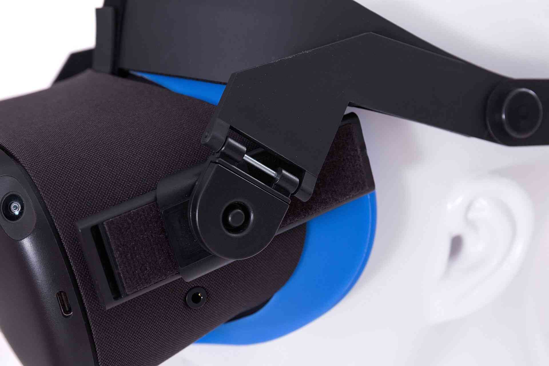 Oculus quest halo-riem lost de drukbalans van het gezicht op, comfortabele en verstelbare, ergonomische virtual reality-accessoires (hoofddeksels) -