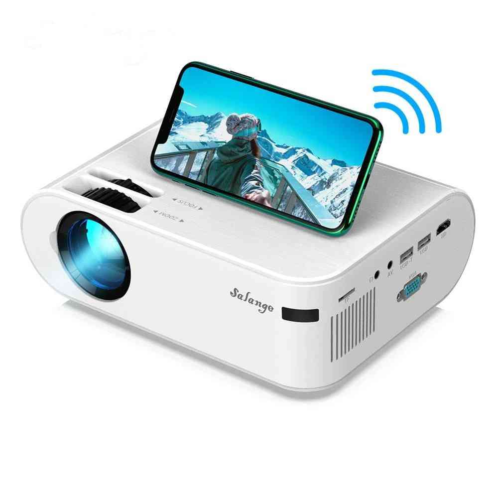 P62 mini-projektor, 720p 3000 lumen ledede video beamer-filmprojektorer (valgfri telefonspejling) understøtter fuld hd 1080p - grundlæggende projektor