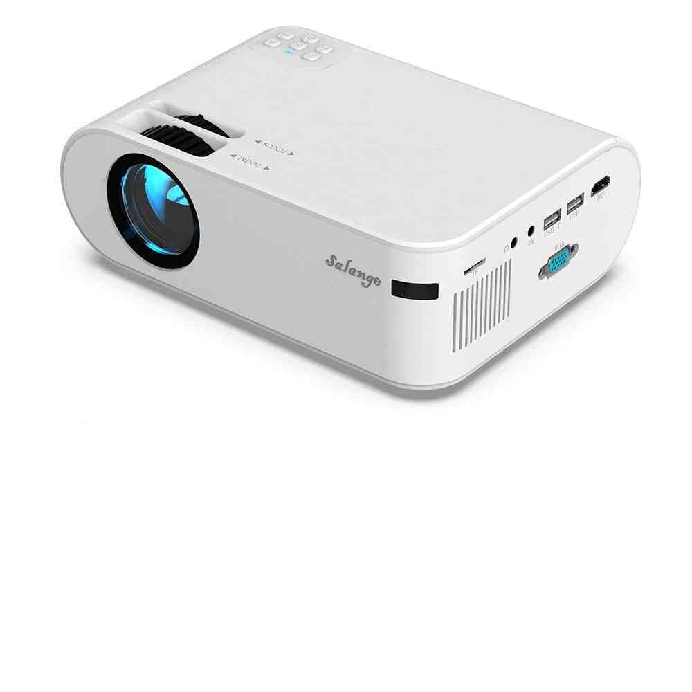 P62 mini-projektor, 720p 3000 lumen ledede video beamer-filmprojektorer (valgfri telefonspejling) understøtter fuld hd 1080p - grundlæggende projektor