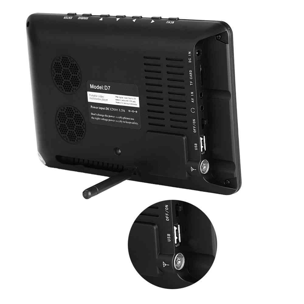 7-palčna prenosna, digitalna analogna televizijska kartica s podporo za usb in tf