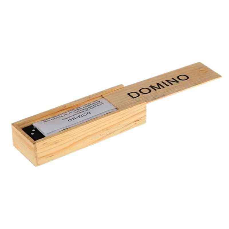 28pcs/lot Dominoes Set With Wooden Box-traditional Board Game