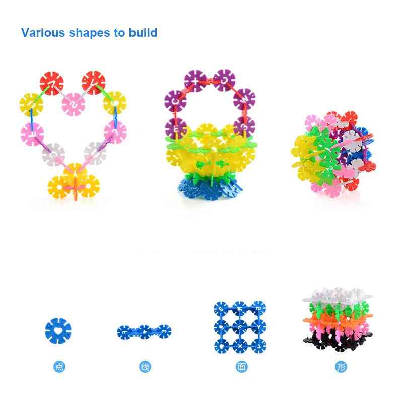 3d Puzzle - Plastic Snowflake Design-building Block, Educational Intelligence