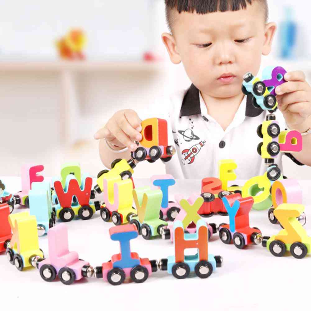 Número de carrinhos de trem de animais magnéticos, alfabeto infantil brinquedos educativos - 1 animal