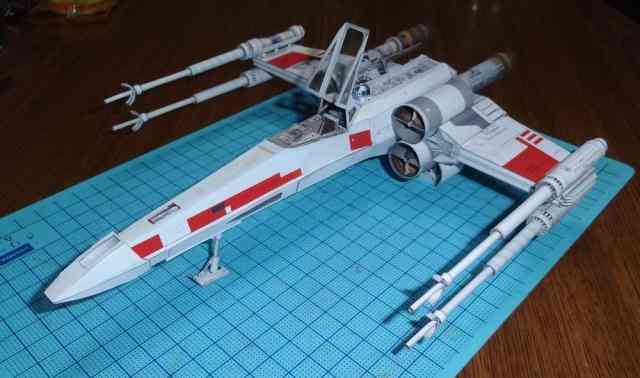 Star wars x wing x avion de luptă - model de hârtie 3D jucărie manuală de bricolaj