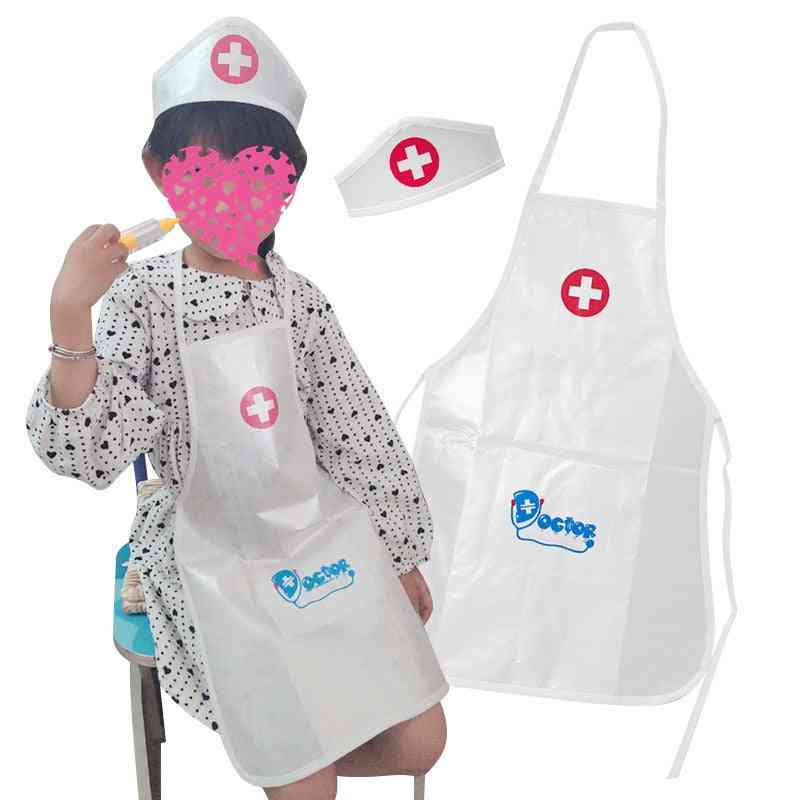 2pcs/set Pretend Play Toy - Doctor Clothing Hat, Waterproof Set For