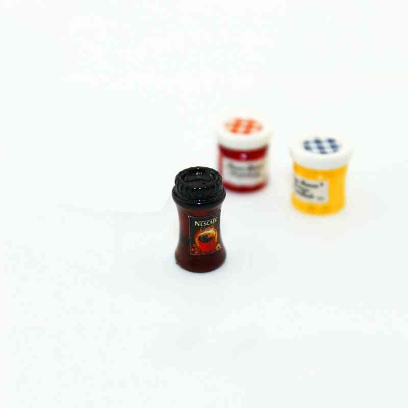 Diy babaház miniatűr casa boneca saláta lekvár kávé ketchup üveg