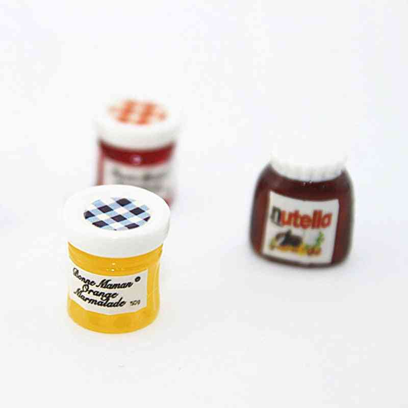 Diy Dollhouse Miniatures Casa Boneca Salad Jam Coffee Ketchup Bottle