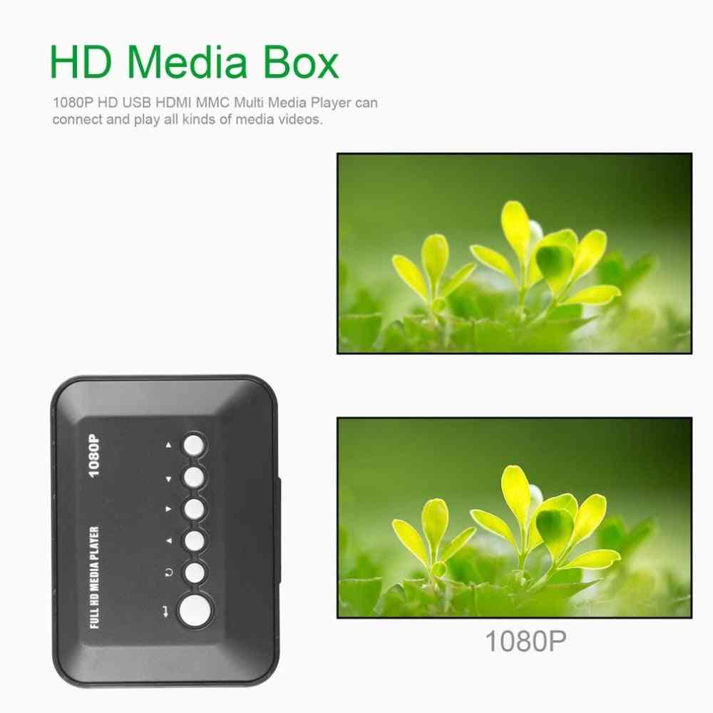 1080p קטעי וידאו sd / mmc מלא HD, rmvb, usb mp3 רב טלוויזיה, נגן מדיה hdmi עם שלט רחוק -