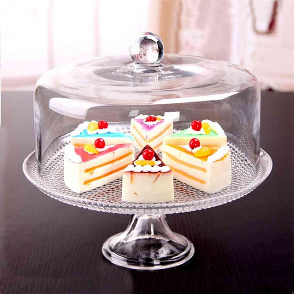Acrylic Miniature-cake Display Plate Stand With Cover