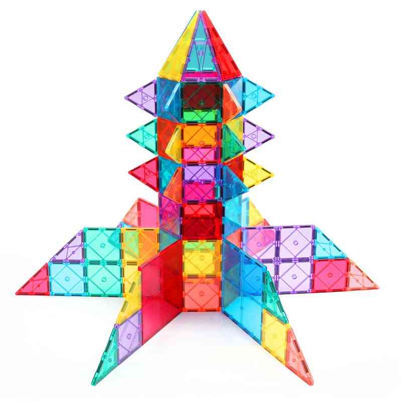 Azulejos magnéticos bloques de construcción ladrillos juguetes educativos para niños - 82 piezas