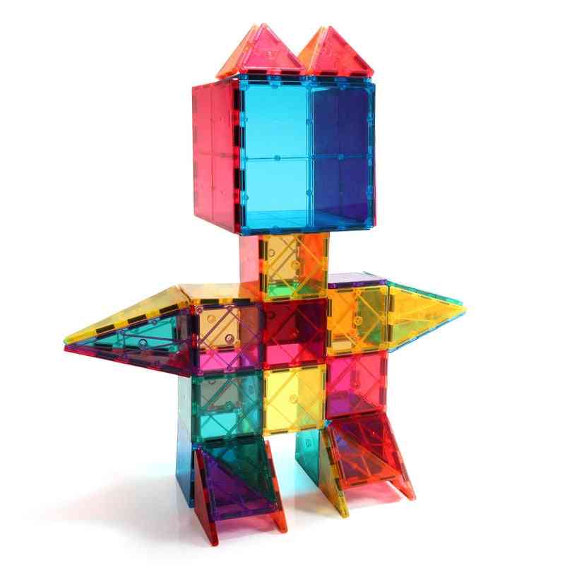 Azulejos magnéticos bloques de construcción ladrillos juguetes educativos para niños - 82 piezas