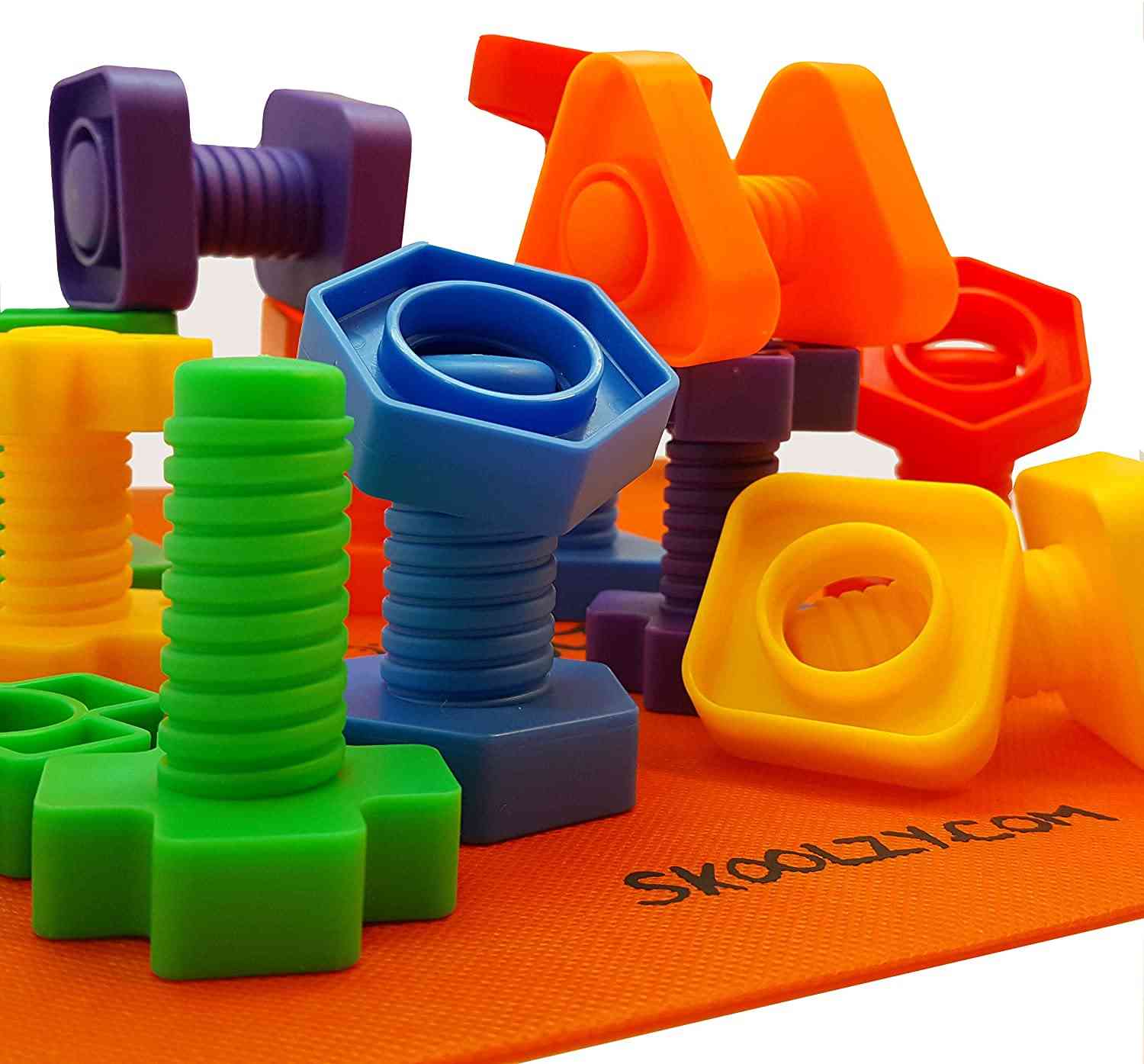 Stavebné bloky so skrutkovým dotykovým párom - hračka v tvare raného vzdelávania