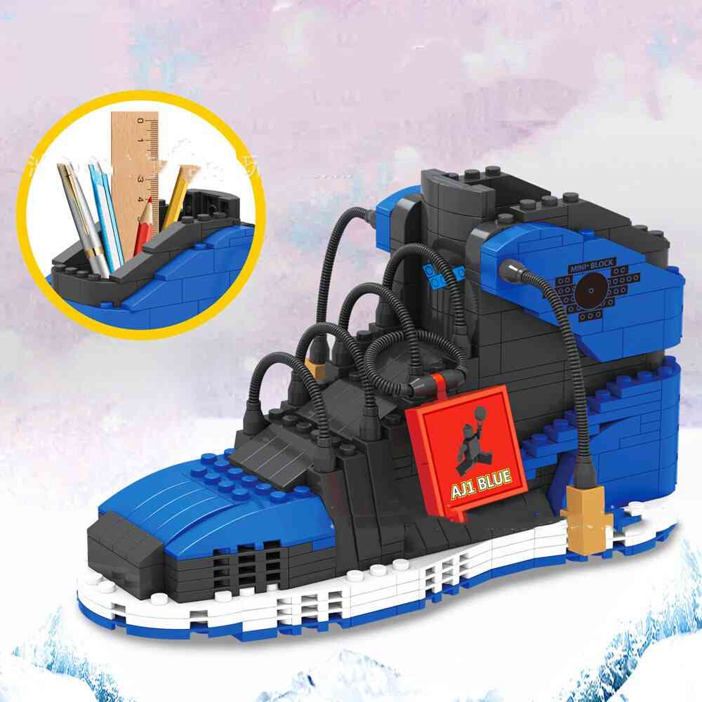 474pcs chaussures de sport blocs de construction boîte à crayons jouets pour