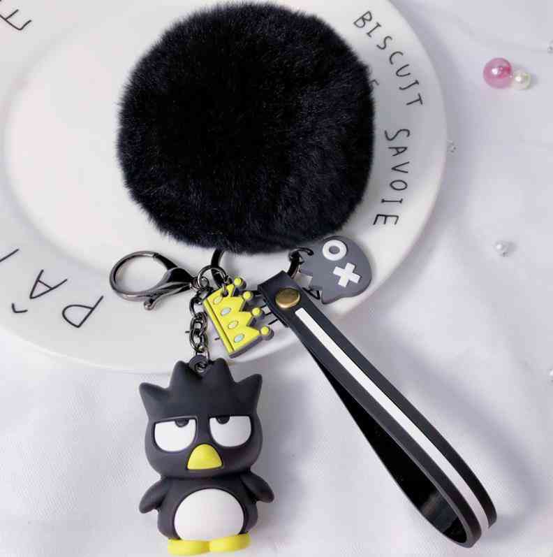 1pc Cute Anime Fur Ball Keychain - Doll Plush, Bag Pendant For