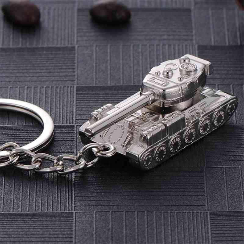 Creative Men's Popular Game World Of Tanks Tank Pendant Key Ring Chain Man Souvenirs