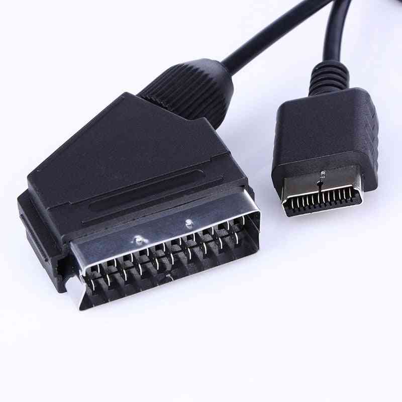 Rgb Scart Cable For Playstation Ps1/ps2/ps3