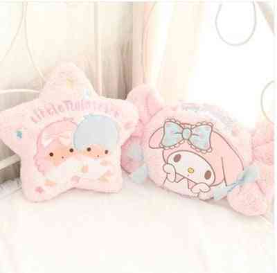 Kawaii Cartoon-pillow My Melody-candy Little Twin-star-shape Plush Soft-back-cushion Creative-sofa Bed