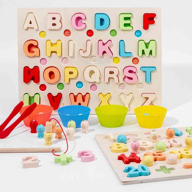 Wooden 26 Alphabet Mathematics Intelligence Development Toy For Kids