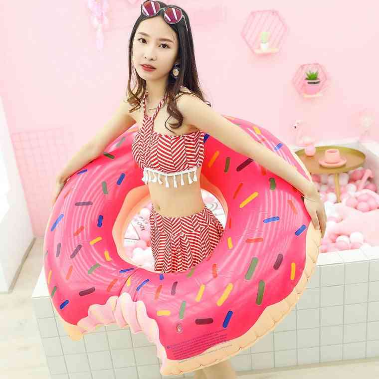 Inflatable Donut,  Swimming Ring Giant Pool Float Toy