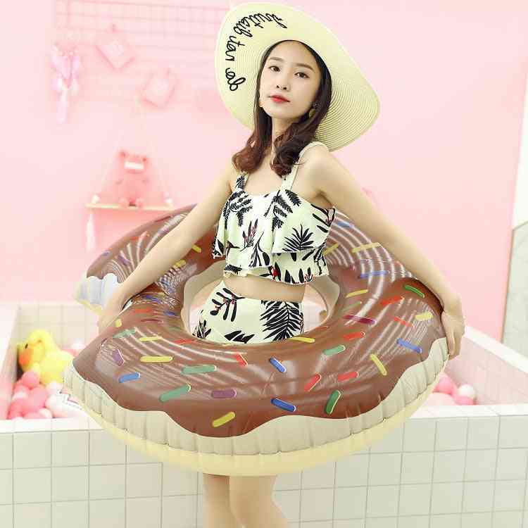 Inflatable Donut,  Swimming Ring Giant Pool Float Toy