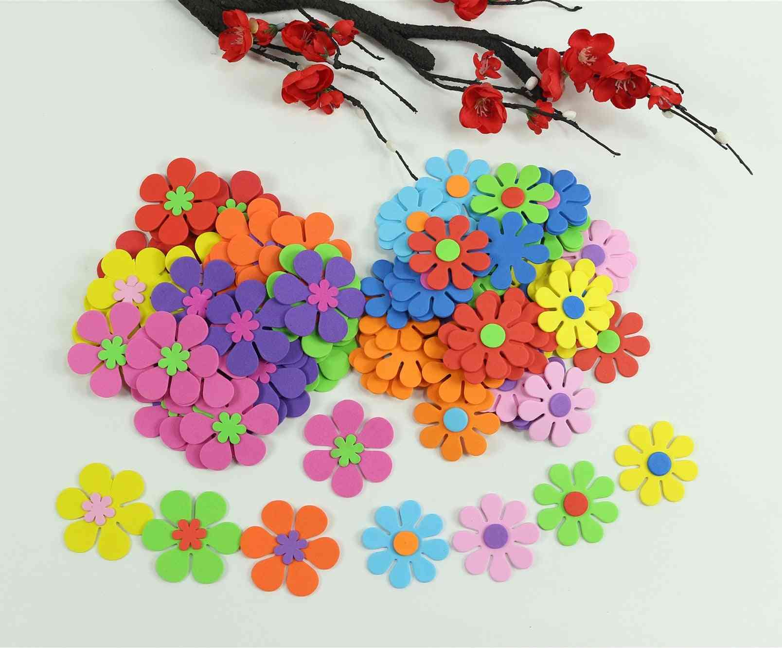 Mix-flowers Foam-stickers Kids-toy, Scrapbooking Kit, Early-educational Diy Toys