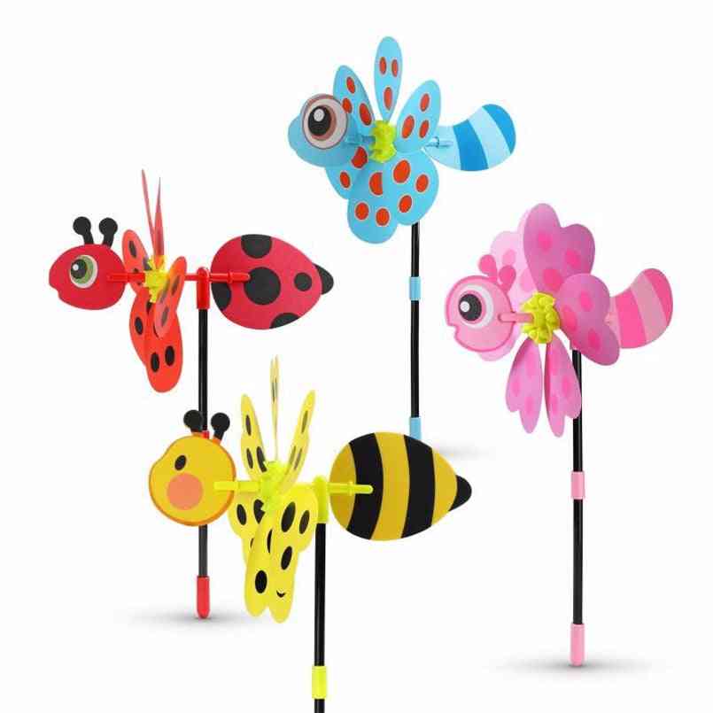 Filatore di vento fatto a mano adorabile colorato 3d - giocattoli del mulino a vento per il cortile del giardino della decorazione all'aperto -