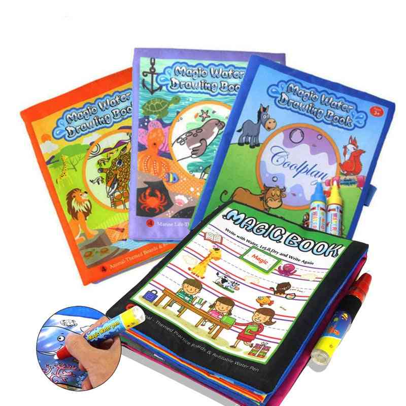 4 Styles Magic Water Drawing Book- Learning For Kids