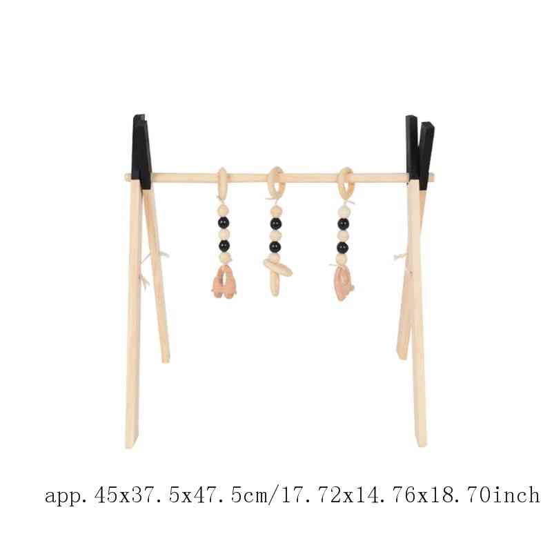 Baby Wooden Foldable Activity Gym Frame - Detachable Living Kids Bedroom Decoration