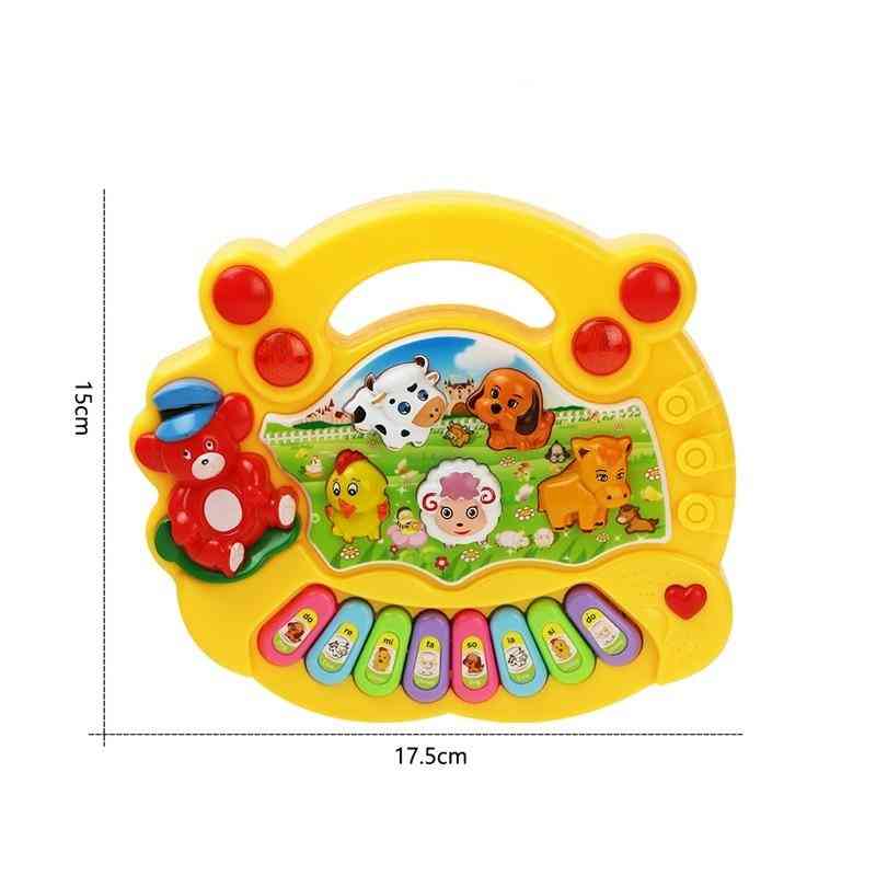 2 soorten boerderij dier geluid kinderen piano muziek speelgoed - muzikale dieren klinkende toetsenbord piano baby spelen type muziekinstrumenten - rood a