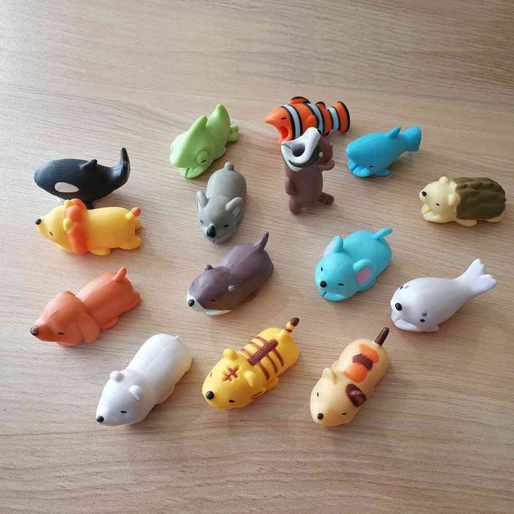 Animal Cute Cartoon Design-usb Cable Protector For Iphone
