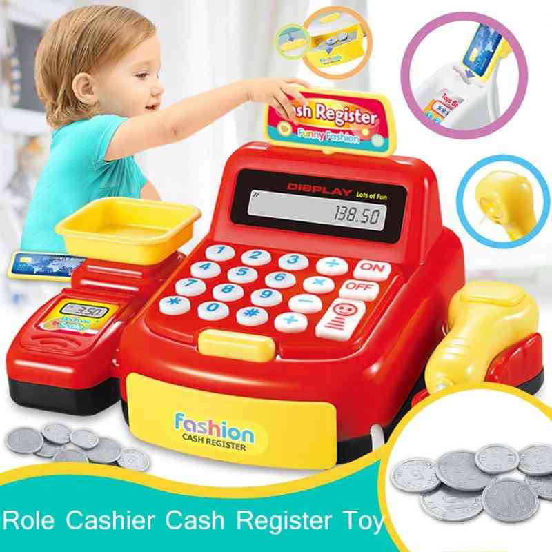 Simulated Supermarket Checkout Counter - Role Cashier Cash Register Toy